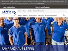 Tablet Screenshot of fahrradhaus-leffin.de